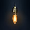 Vintage 4w LED Candle E27 Filament Light Bulb Edison Screw Smoked Gold Glass 2 Pack