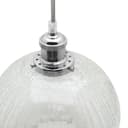 Crackle Glass Pendant Light Round Globe Shade Chrome Ceiling Lamp Holder H3043