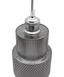 Modern Vintage Ceiling Pendant Lamp Shade Smoked Grey Cylindrical Glass H3045