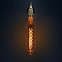 4w LED Coil Bottle Light Filament Bulb Glass Smoked Grey Decorative E27 TT75