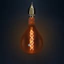  4w LED Vintage Filament Bulb Smoked Glass Tear Drop Classic Edison Coil Light Bulb E27 PS160GREY
