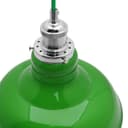 Green Ceiling Lamp Shade Pendant Light Industrial Chrome Lamp Holder Fitting H3046