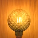 LED Glass Globe Light Bulb E27 Edison Screw Filament Classic Blue Smoked G125 Pinecone