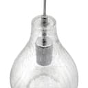 Modern Tear Drop Ceiling Pendant Light Crackled Clear Glass Lamp Shade H3066