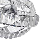 Modern Ceiling Crystal Chandelier Pendant Light Chrome Fixture Glass 3 Rings H3064