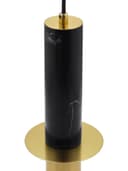 Slim Tubular Modern Black Marble Ceiling Pendant Lamp Shade Brass Holder