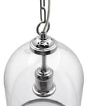 Chrome Vintage Ceiling Pendant Light Glass Lamp Shade Bell Chain Lantern H3070