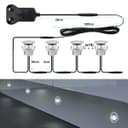Indoor LED Plinth Lights 30mm Round Cool White Cabinet Lights 6500k 10 Kit PL5CW