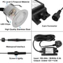 IP68 Outdoor LED Decking Lights 30mm Round Warm White 3000k 10 Kit DEC10WW