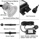 IP68 Outdoor LED Decking Lights 30mm Round Blue 10 Kit DEC10BL