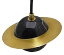 Mini Globe Modern Black Marble Ceiling Pendant Lamp Shade Brass Holder