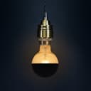 4W LED Crown Top Light Bulb Matte Black E27 Warm White 2700k