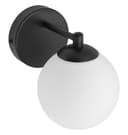 Modern Indoor Frosted Glass Globe Scone Matte Black Wall Light H3096 with LED G9 Warm White