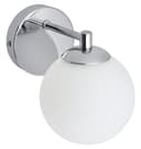 Modern Indoor Frosted Glass Globe Scone Chrome Wall Light H3097 With LED G9 Warm White