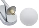 Modern Indoor Frosted Glass Globe Scone Chrome Wall Light H3078 With LED G9 Warm White