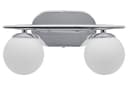 Modern Indoor Double Frosted Glass Globe Scone Chrome Wall Light H3079 With LED G9 Warm White