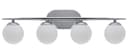 Modern Indoor 4 Frosted Glass Globe Scone Chrome Wall Light H3081 With LED G9 Warm White