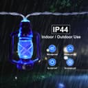 Outdoor Or Indoor Mini Lantern 20 LED String Lights IP44 Mains Powered Blue LANSL03