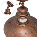 Industrial Rustic Copper Caged Flush Mount Ceiling Light H3105