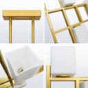 Modern Ceiling Gold Cluster Pendant Light Square Lamp Shades Frosted Glass H3094 With G9 LED