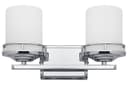 Modern Indoor Double Frosted Glass Sconce Chrome IP44 Wall Light H3101 With LED G9 Warm White