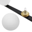 Modern Black Ceiling 5 Lights Pendant Light Glass Globe Shades Frosted Opal H3086