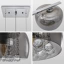 Modern Ceiling Crystal Droplet Pendant Light Triple Smoked Grey Glass H3103