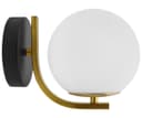 Indoor Brass Opal Globe Frosted Glass Wall Light H3138