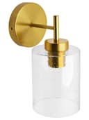 Antique Brass Wall Light Bubble Glass Lamp Shade Cylindrical Transparent Glass H3127