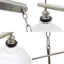 Industrial Ceiling Brush Chrome Bar 2 Clear Glass Lamp Shade Pendant Light H3131