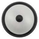 Flush Fitting Black Ceiling Light Frosted Glass Dome Shade Metal Surround IP44 H3110