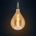 6W Pear Shape Antique Vintage LED E27 Smoked Glass Dimmable PS160DIM