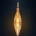 8w Tubular Antique Vintage LED E27 Smoked Glass CT120