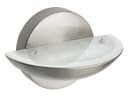 9w LED Wall Light Brushed Chrome Opal Diffuser Warm White 3000K H3050