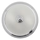 Flush Fitting Chrome Ceiling Light Frosted Glass Dome Shade Metal Surround IP44 H3111