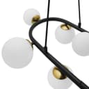 Modern Ceiling Black Circular Bar Pendant Light Globe Frosted Glass Lamp Shades K402 with G9 LED