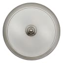 Flush Fitting  Brush Chrome Ceiling Light Frosted Glass Dome Shade Metal Surround IP44 H3113
