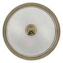 Flush Fitting Brass Ceiling Light Frosted Glass Dome Shade Metal Surround IP44 H3120