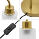 Modern Vintage Antique Brass Table Lamp Frosted Glass Shade T508