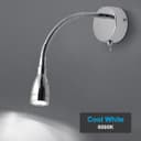  LED Indoor Bedside Reading Wall Light 2W 6000K Chrome H3145