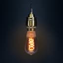 LED Vintage Classic Filament Light Bulb Smoked Grey Glass Tear Drop Spiral 4w E27 Coil ST58