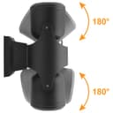 Black Outdoor Double Wall Light Adjustable IP54 External Directional Spot Lamp