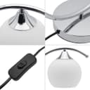 Arch Chrome Table Lamp Opaque Glass Globe Shade Opal Sphere T503