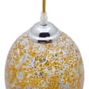 Vintage Ceiling Crackle Yellow Mosaic Glass Pendant Light K418