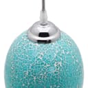  Vintage Ceiling Crackle Blue Mosaic Glass Pendant Light K420