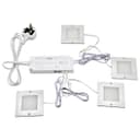 20W LED Under Cabinet Kitchen Lights Slim SQUARE Cool White 6500K Kit of 4 UC03