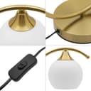 Arch Brass Table Lamp Opaque Glass Globe Shade Opal Sphere T515
