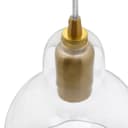 Modern Retro Ceiling Brass Pendant Light Transparent Globe Glass Lamp Shade K427
