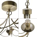 Vintage 5 Lights Antique Brass Ceiling Pendant Light Candle Lantern Chandelier K434