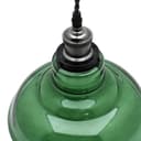Industrial Smoked Green Glass Ceiling Pendant Light Bowl Lamp Shade K422